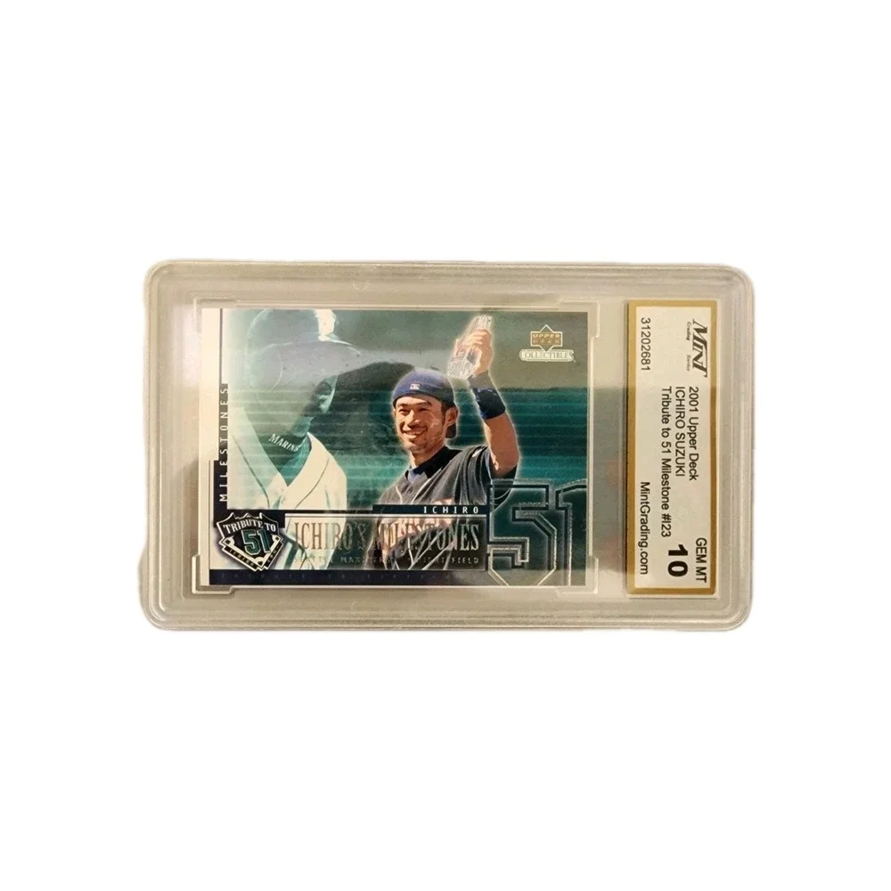 Rare Ichros Suzuki milestones 2001 Upper Deck 123 Mint 10 Tribute to 51